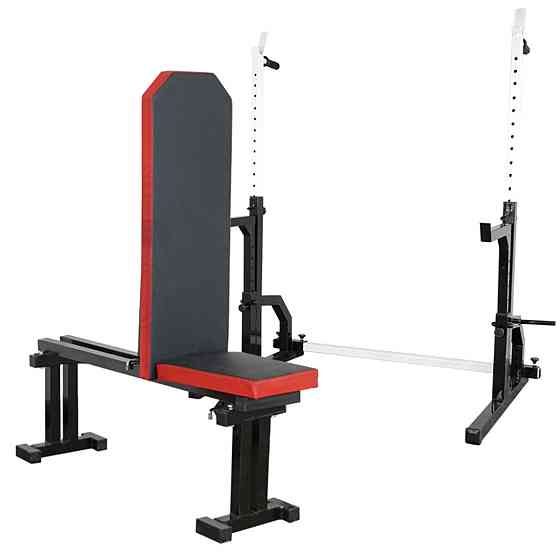 Лавка для жиму регульована 40 на 40 мм + Стійки з упорами 50 на 50 мм + бруси + штирі для блінів Київ