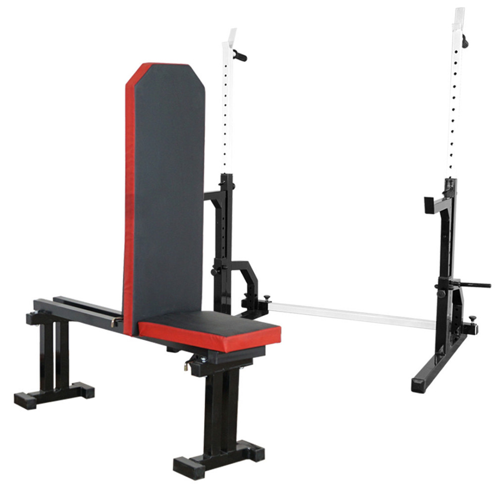 Лавка для жиму регульована 40 на 40 мм + Стійки з упорами 50 на 50 мм + бруси + штирі для блінів Київ - фото 1