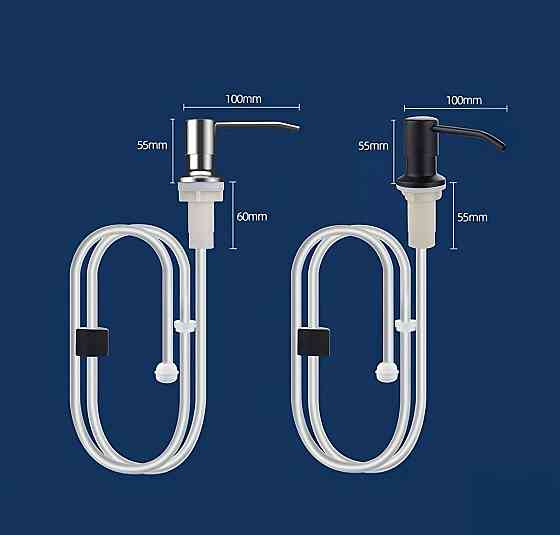 SR1 дозатор для кухонної мийки VALESO з гнучкою трубкою (нержавійка) Коломыя