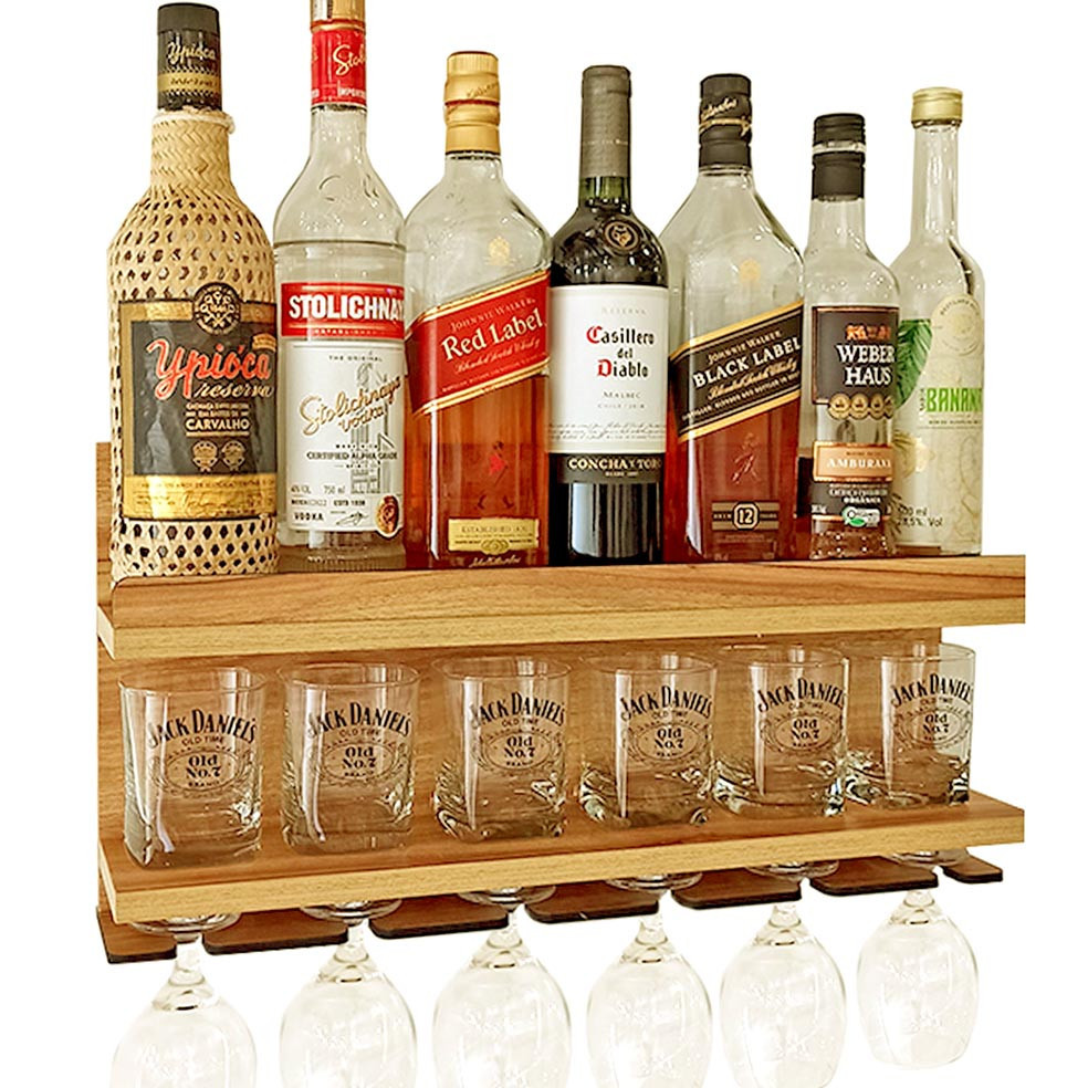 Настінна винна полиця "Тайкі" сієна Миколаїв - фото 1