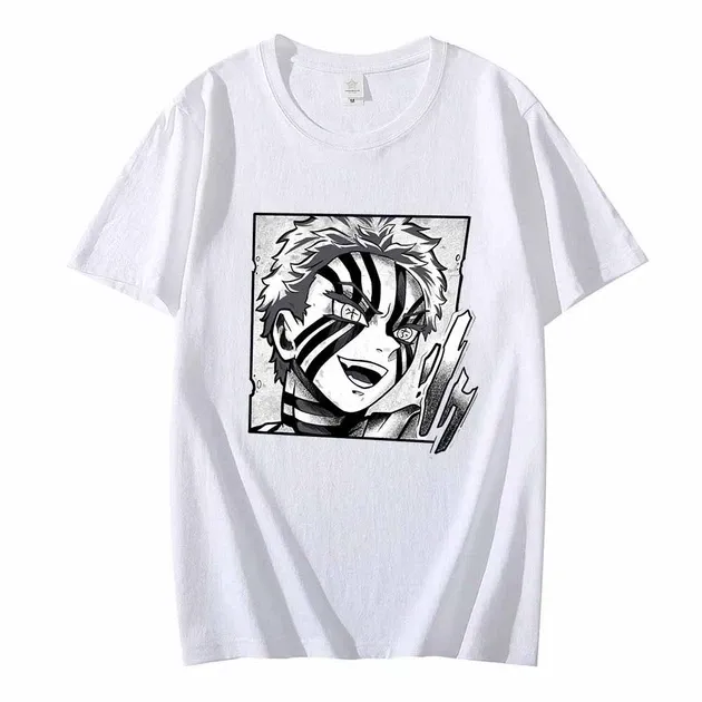 Футболка чоловіча з аніме принтом Клинок Розсікаючий Демонів / Аказа Розмір оверсайз (S/M/L) Білий AnimeT1012 Дніпро - фото 3