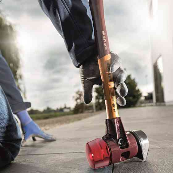 Молоток Halder Simplex 3026 насадки із чорної гуми і червоного пластику Одеса