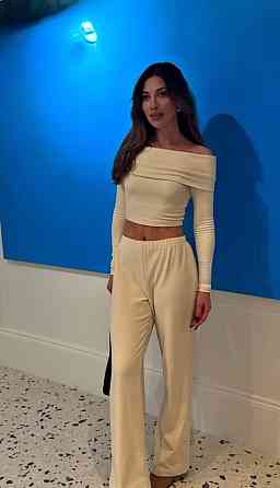 Жіночий затишний базовий костюм двійка: топ і штани турецька ангора рубчик з в’язкою Одеса