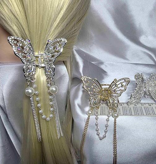 Шпилька для волосся жіноча Метелик з підвісками Київ - фото 1