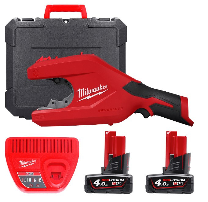 Труборез аккумуляторный по нержавеющей стали MILWAUKEE, M12 PCSS54-402C, к 54мм (зарядное устройство С12 С, 2 аккумулятора М12 В4 4 Одесса - изображение 1