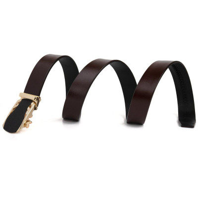 Ремінь Vintage З золотистою пряжкою автомат Коричневий (20323) Вінниця - фото 2