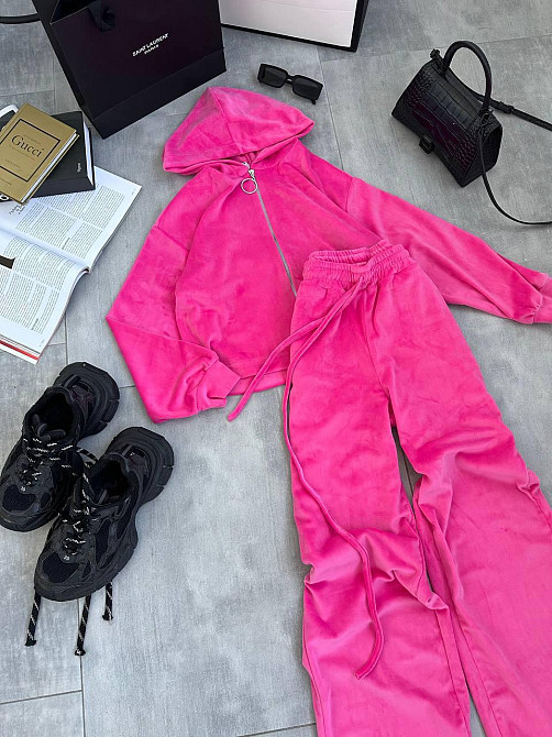 Женский плюшевый костюм двойка: кофта и брюки велюр Одесса - изображение 1