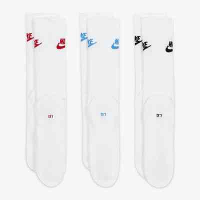 Шкарпетки Nike U NK NSW EVERYDAY ESSENTIAL CR DX5025-911 46-50 3 пари Білі (196148785753) Вінниця