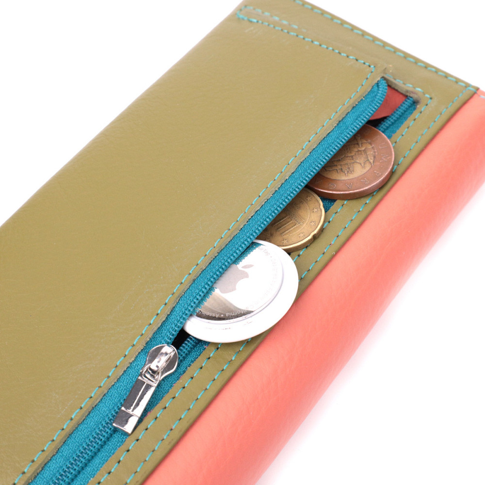 Практичный кошелек для женщин из натуральной кожи ST Leather 22520 Разноцветный Киев - изображение 1