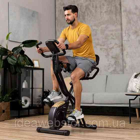 Велотренажер Hop-Sport HS-3030X Apeks X-Bike чорно-золотистий Київ