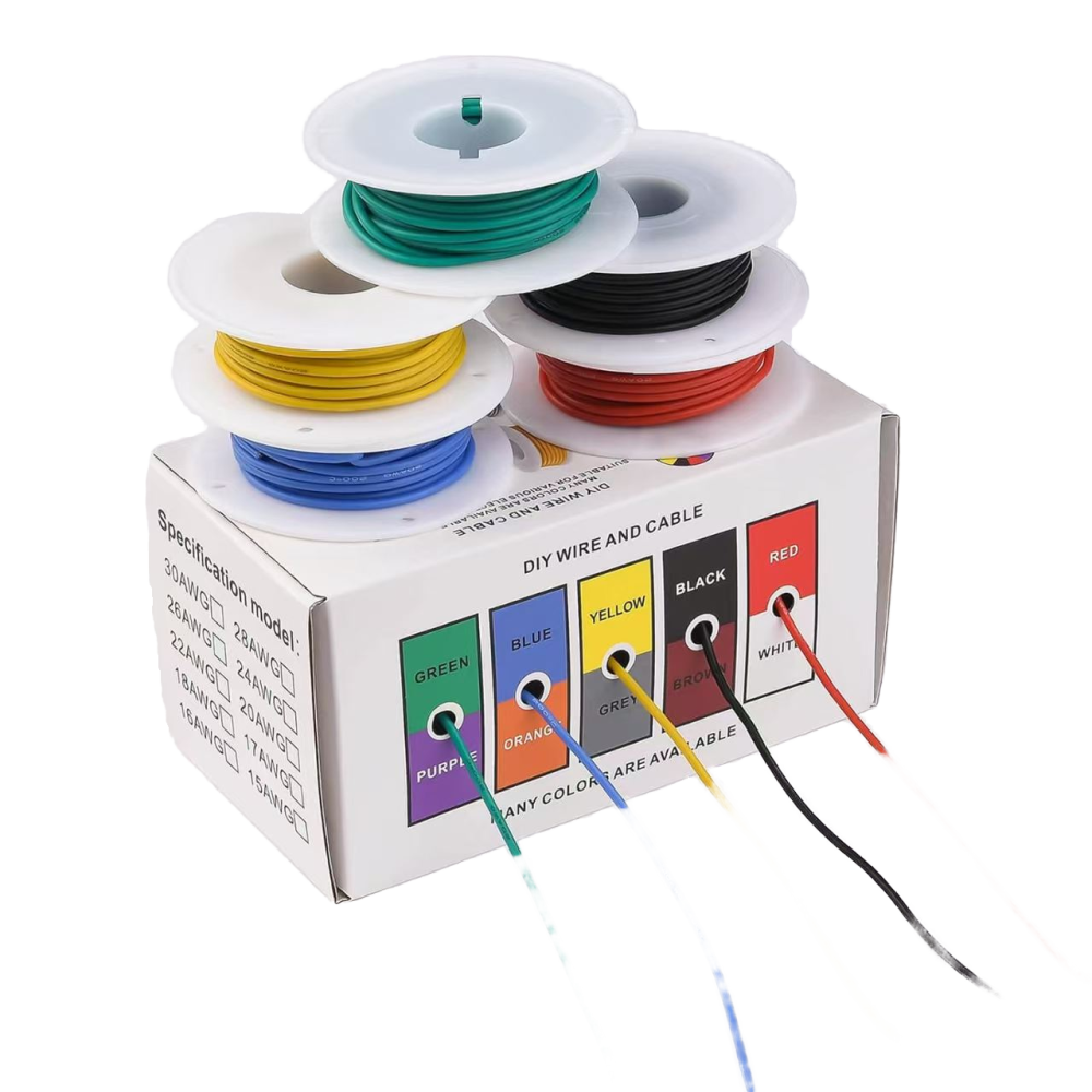 Набір кольорових проводів 5 м, 1-жильні, силіконові Київ - фото 1