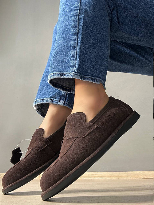 Туфлі жіночі Hengji 560-4 лофери замшеві шоколад, 37, 23,5 см Київ - фото 13