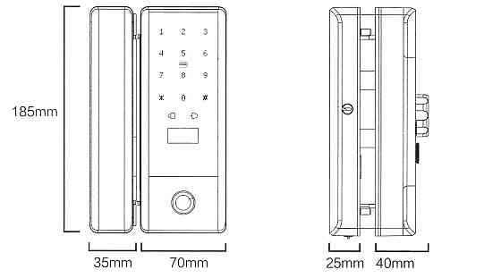 PES Glass біометричний смарт-замок на скляні двері Київ