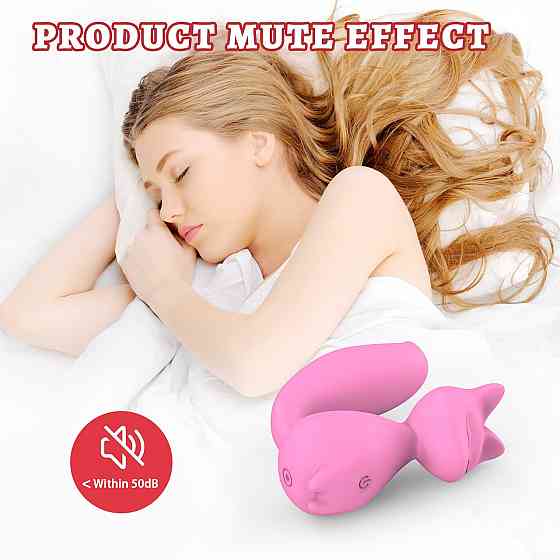 Мини-вибратор клиторальный Every Night Toys Doris в форме лисы светло-розовый, 10 режимов вибрации Sex Aura Киев