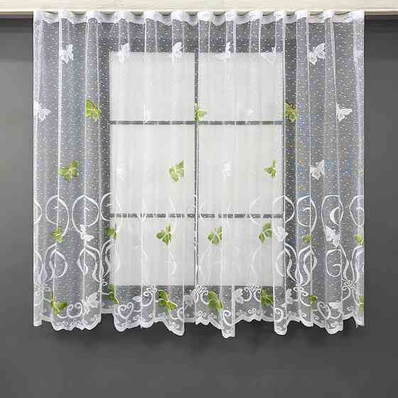 Тюль жакард VR-Textil № 1895т Арка на кухню колір білий 400х150 см (53-0098) Київ