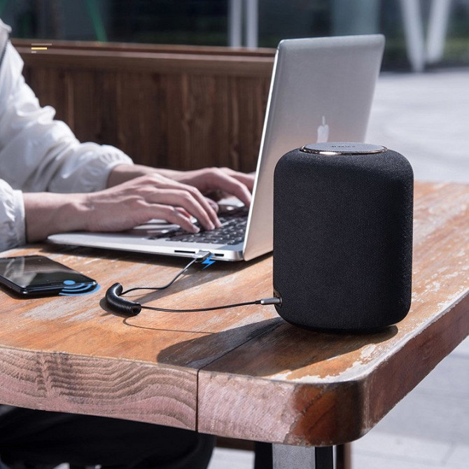 Аудіо Bluetooth 5.0 приймач Baseus BA01 Wireless Bluetooth Transmitter з USB і 3.5мм AUX роз'ємами (Чорний) Николаев - изображение 9