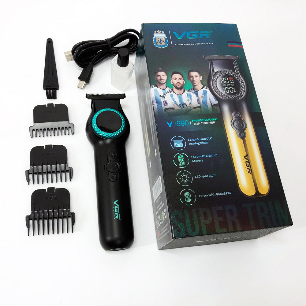 Електрична акумуляторна машинка для стрижки VGR V-990, Машинка для підстригання, Тример бездротовий TB-34 Київ - фото 7