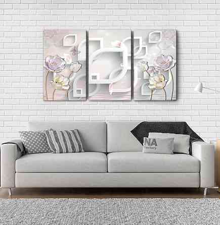 Модульна картина Квіти Абстракція Art-18_3А Київ