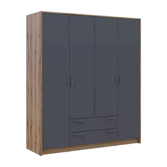 Шкаф для одежды Doros Ронди Дуб Артизан/Графит 4ДСП 160х52х195 DRS-011659 (80737824) Львов