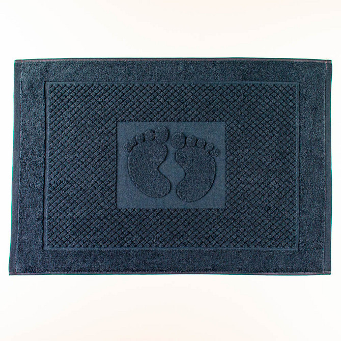 Махровий рушник жакардовий для ніг GM Textile 50х70см 600г/м2 (Чорний) Суми - фото 1