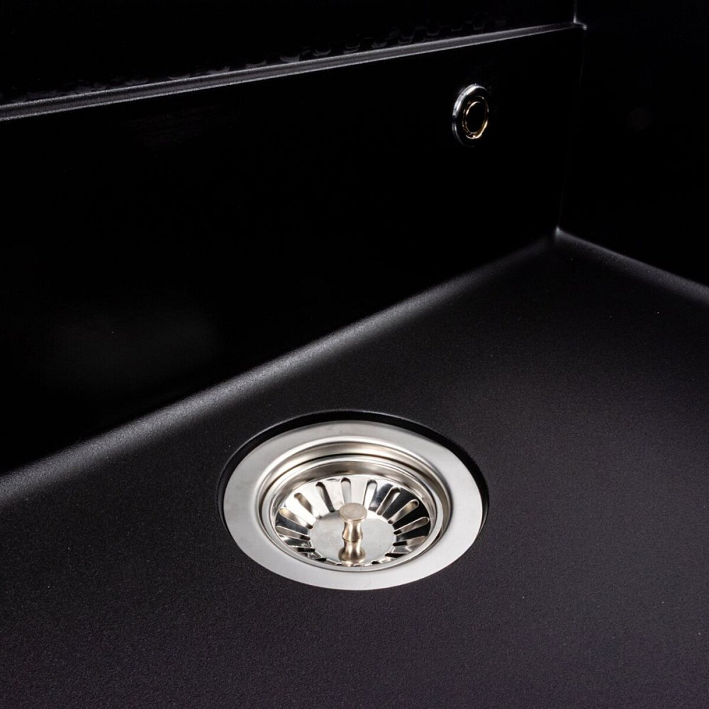 VALESO Гранітна мийка VALESO IRENA 6846 матова Чорна Коломыя - изображение 8