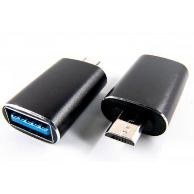 Переходник OTG USB - Micro-USB black Dengos (ADP-017) Винница - изображение 4