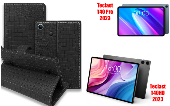 Книжка-трансформер для планшета Teclast T40 Pro 2023, T40Hd 2023, колір Black Krokodil Black Київ