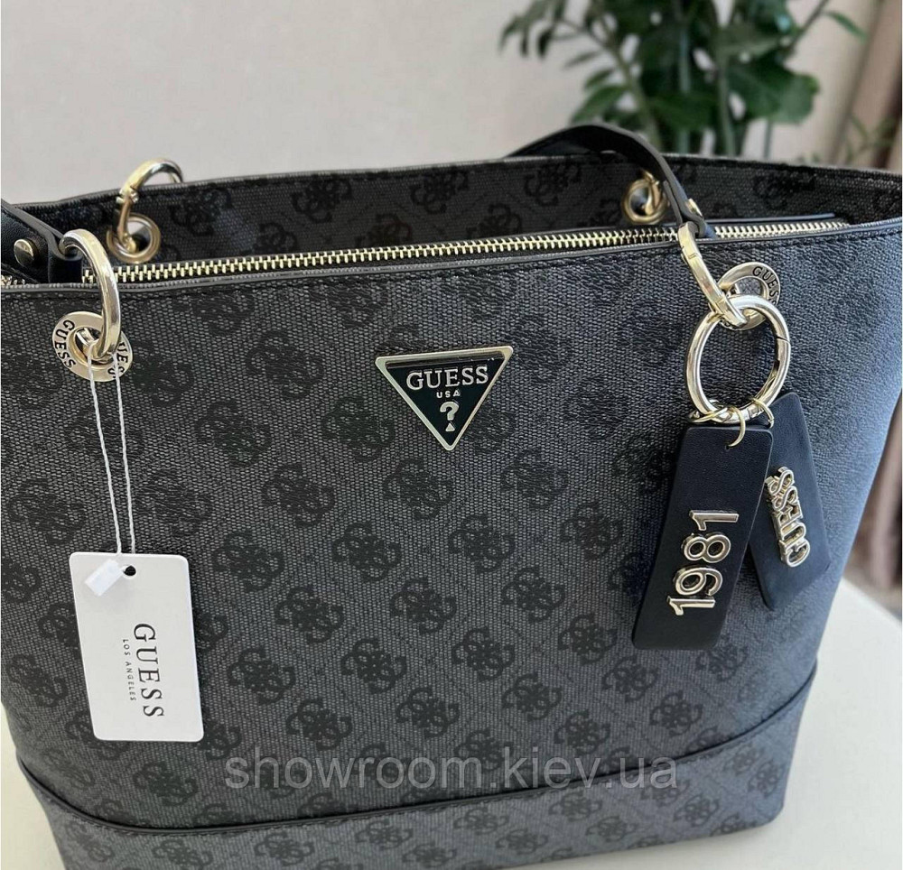 Жіноча сумка шоппер Guess (866530) сіра Київ - фото 3