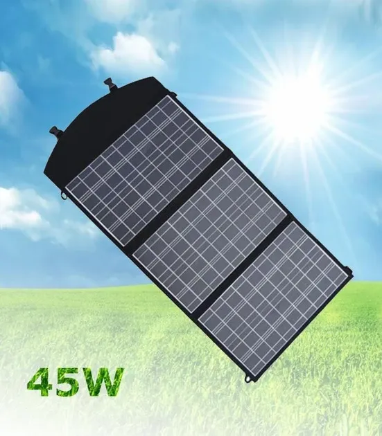 Портативная складная солнечная батарея 45W с USB/DC выходами для зарядки устройств в дороге и походе Одесса - изображение 3
