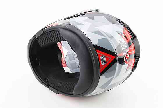 Шолом модуляр, закритий з відкидним підборіддям+відкидні окуляри BLD-159 М (57-58см), ЧОРНО-ЧЕРВОНИЙ Киев