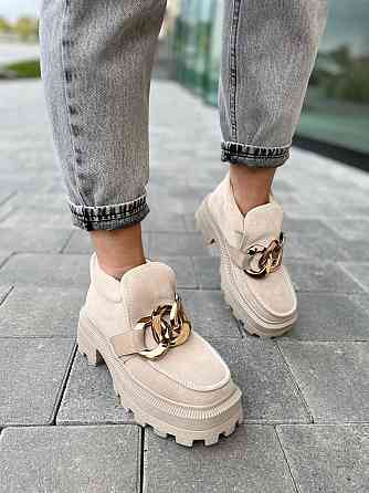 Marko Жіночі черевики DE MARKO бежеві замша натуральна весна-осінь 37р. 38р. (4799) Коломыя