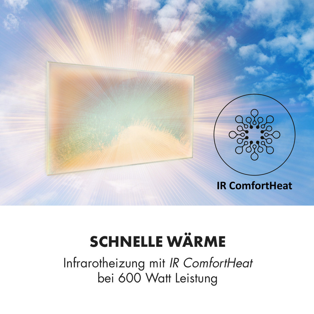 Wonderwall Air Art Beach Инфракрасный обогреватель 101x60 см 600 Вт Настенная установка Пульт дистанционного Ровно - изображение 4