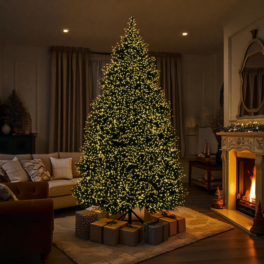 Garlando Новорічна гірлянда кімнатна роса 100 м 3000 LED Хвойна лапа зелений провід Жовте сяйво Коломия - фото 5