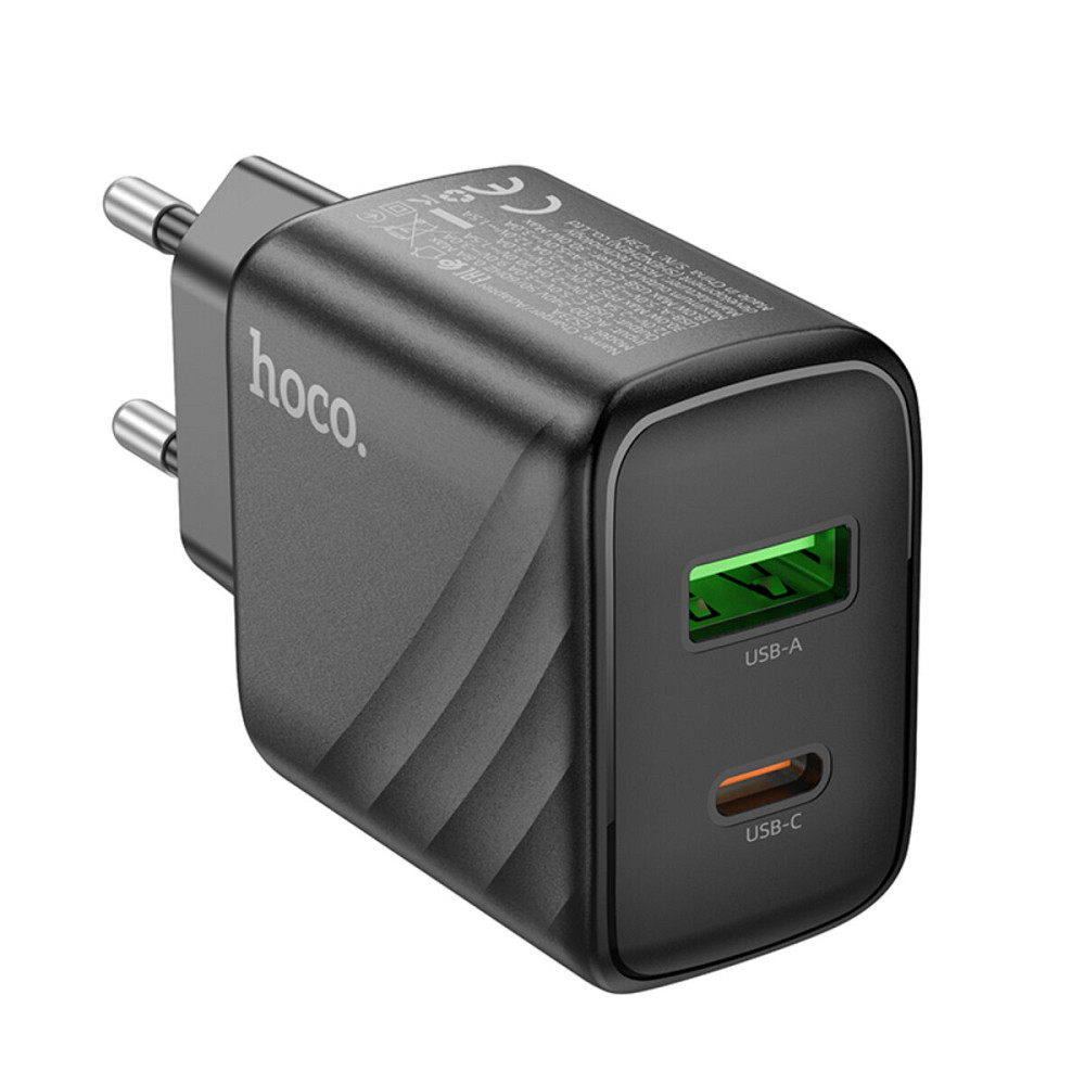 Мережевий зарядний пристрій HOCO CS23A Sunlight dual port PD30W+QC3.0 charger Black (6942007609944 ) Київ - фото 2