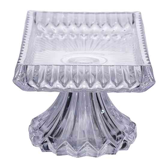 Тортівниця прямокутна на ніжці 28.5×15×13 (см) скляна підставка для торта, капкейків, тістечок HP-19-146L Київ