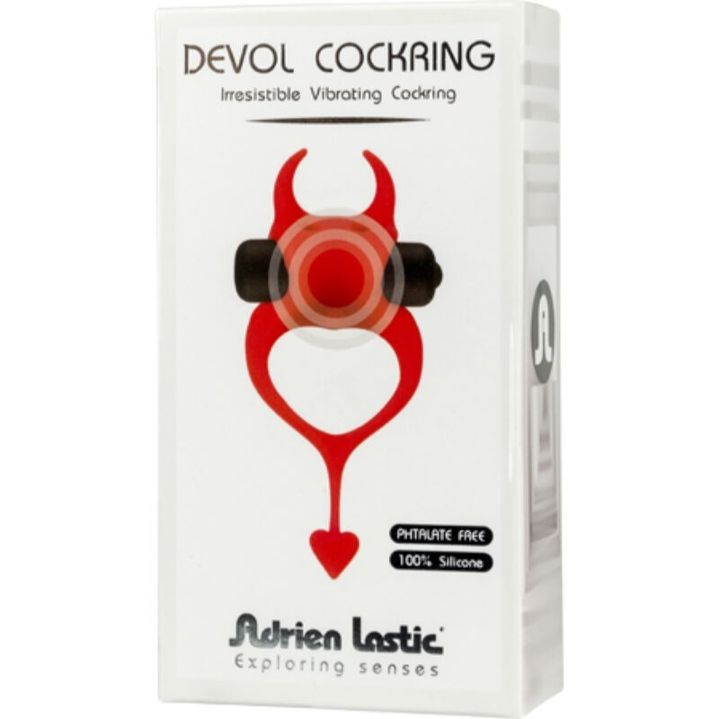 Ерекційне кільце як диявол Adrien Lastic Devol Cock Ring з вібрацією, червоне Sex Aura Київ - фото 5