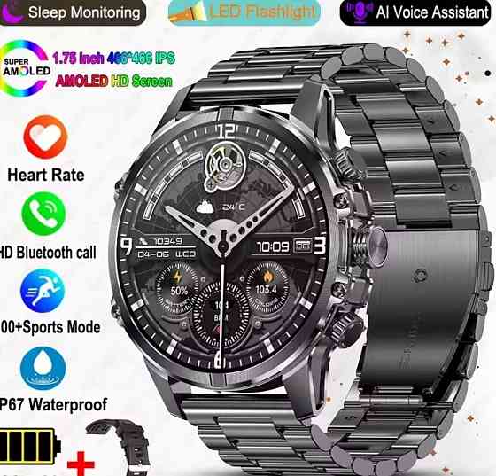 Смарт-годинник тактичні GPS, NFC, 600mAh. Super AMOLED. Харків