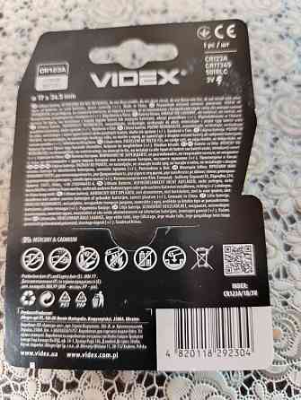 Батарейка Videx CR123A 3V літієва фотоелементна батарея для ліхтарів, сигналізацій та електронних пристроїв Харків