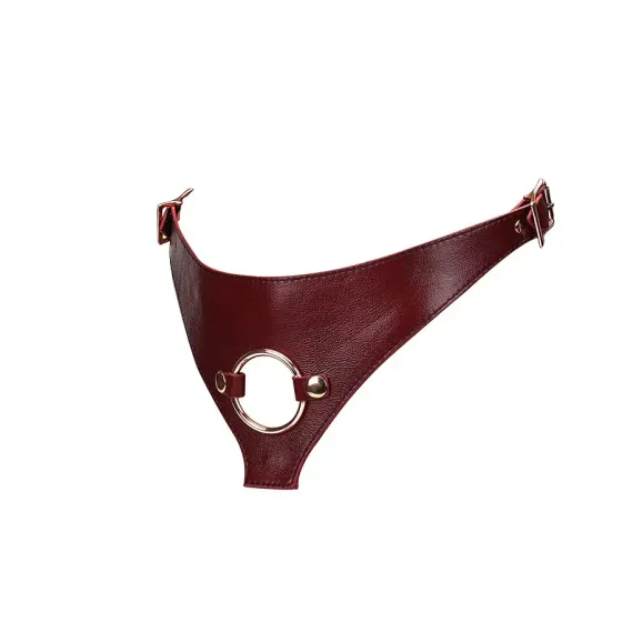 Трусики для страпона Liebe Seele Wine Red Strap on Harness Львів