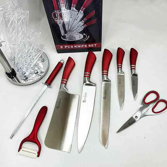 Професійні ножі для домашньої кухні UNIQUE, Набір хороших якісних кухонних ножів, Сталеві кухонні ножі OU-36 Івано-Франківськ