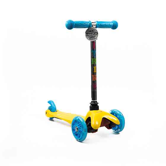 Самокат детский трехколесный iTrike Mini BB 3-013-4-C-Y с подсветкой колес, Желтый Каменец-Подольский
