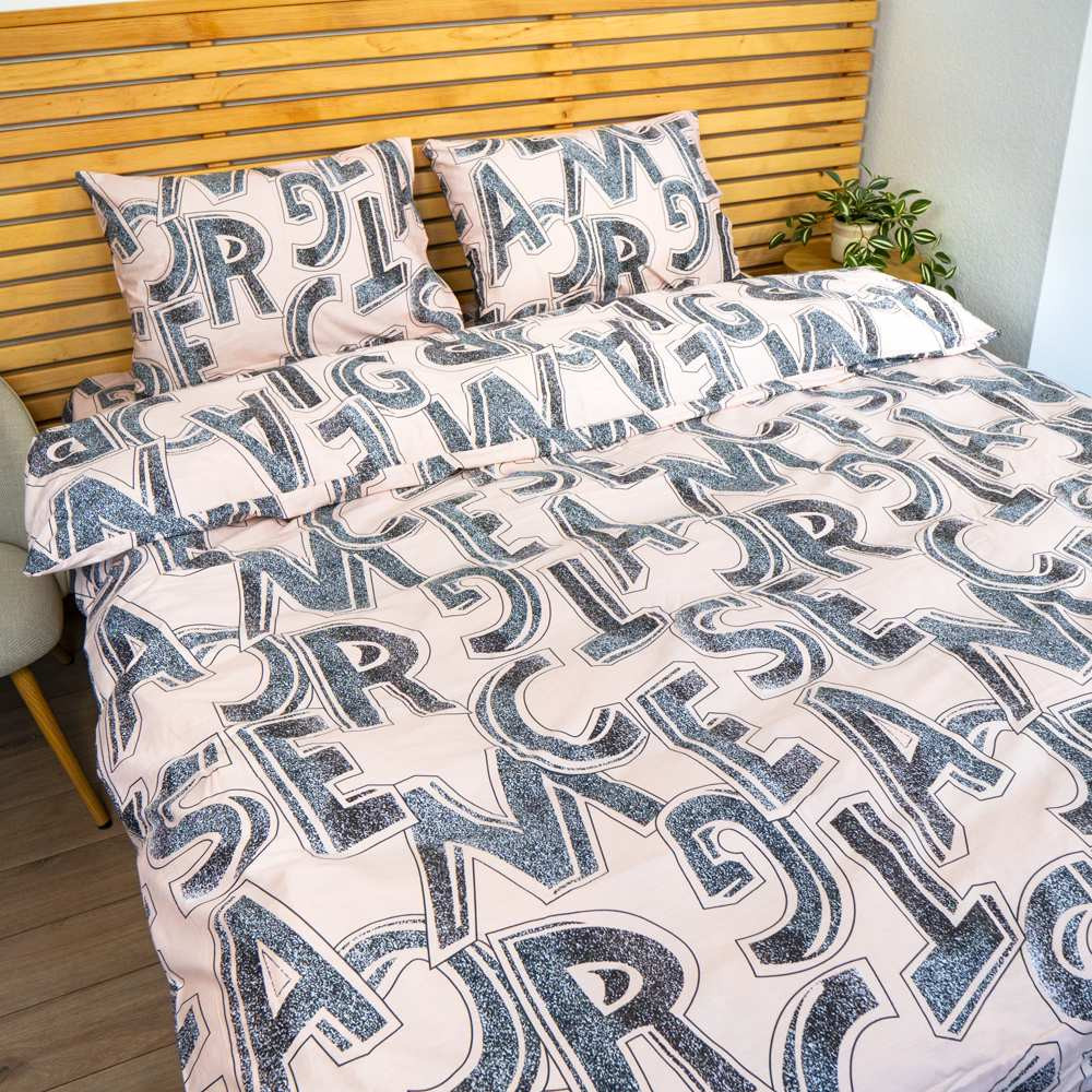 Cімейний комплект постільної білизни Сатин Амстердам 125 г/м2 YouStar (Бежевий) 2 х 50х70 Суми - фото 5