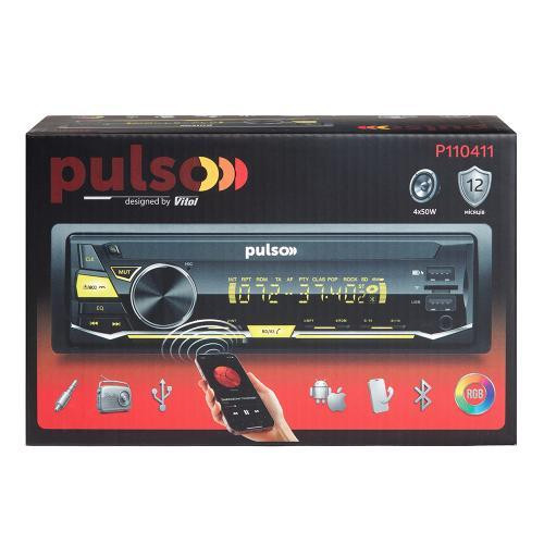 Автомагнитола Pulso-110411 с RGB подсветкой, USB, FM, RCA, LCD-дисплеем и Bluetooth управлением, 4x50 Вт Харьков - изображение 5