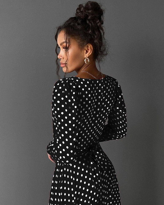 Женское стильное романтическое платье с разрезом софт Одесса - изображение 3