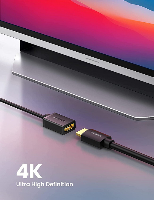 Перехідник UGreen Micro HDMI to HDMI Female Adapter Cable 20134 (Чорний, 22см) Николаев - изображение 6