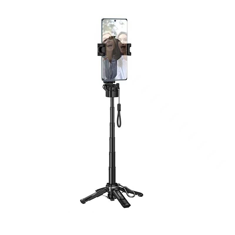 Селфи-монопод HOCO K27 Pro Magic mini live broadcast stand(pull clip+magnetic focusing version) Black Одесса - изображение 7