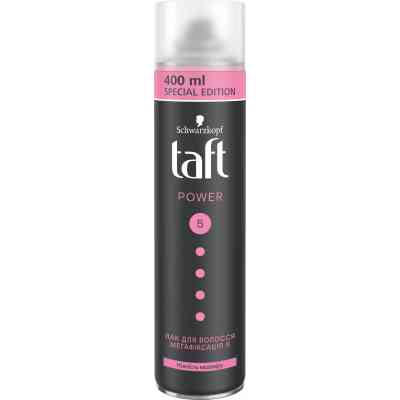 Лак для волосся Taft Power Ніжність кашеміру Мегафіксація 5 400 мл (4015001003451) Вінниця