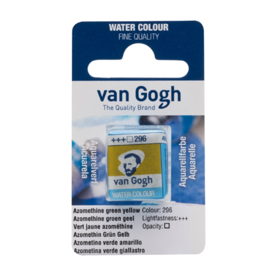 Фарба акварельна Van Gogh (296) Азометин зелено-жовтий кювета Royal Talens Київ
