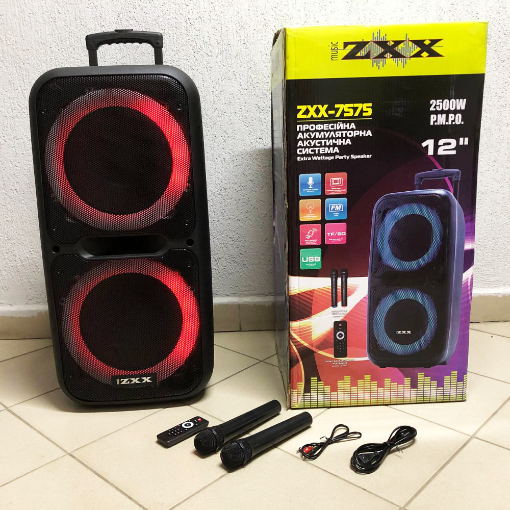Колонка музыкальная чемодан с блютуз ZXX-7575, Переносная активная акустическая колонка FN-43 Львов - изображение 10