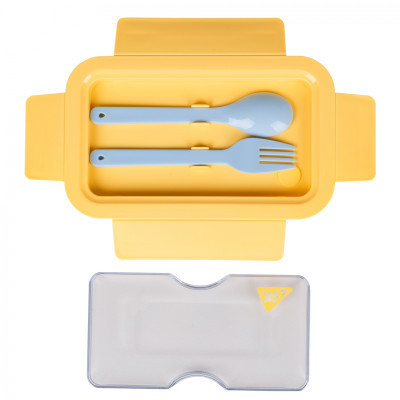 Ланч-бокс детский Yes Fusion 850 мл с принадлежностями желто-голубой (708168) Винница - изображение 3